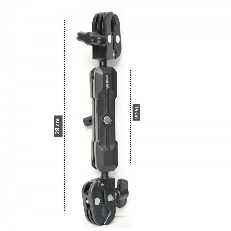 KNMASTER MC200L – Çift Bağlantılı Motosiklet Aksiyon Kamera Destek Aparatı